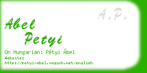 abel petyi business card