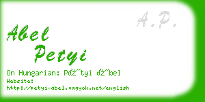 abel petyi business card